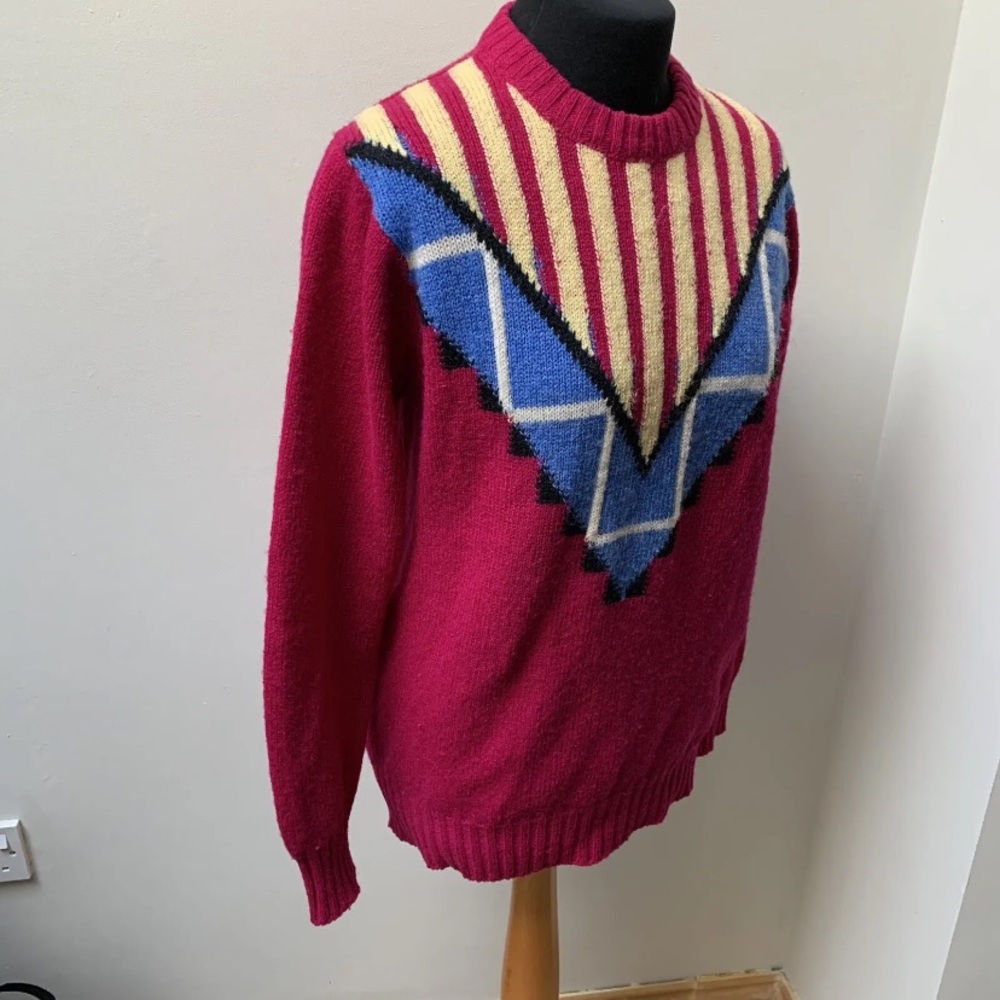 Vintage wool jumper fits uk 10 12 14 - Picture 11 of 14